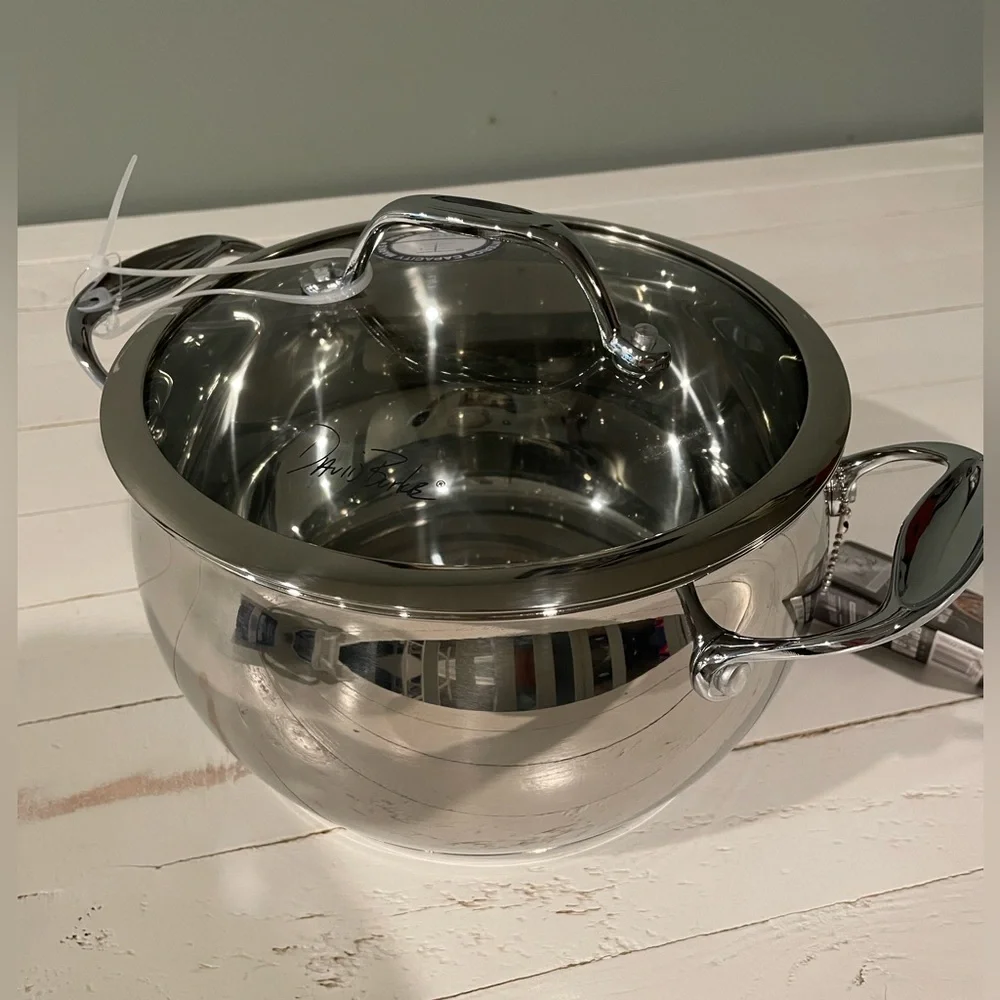 David Burke 4 Quart Stainless Steel Casserole With Lid Splendor Series 500F NEW